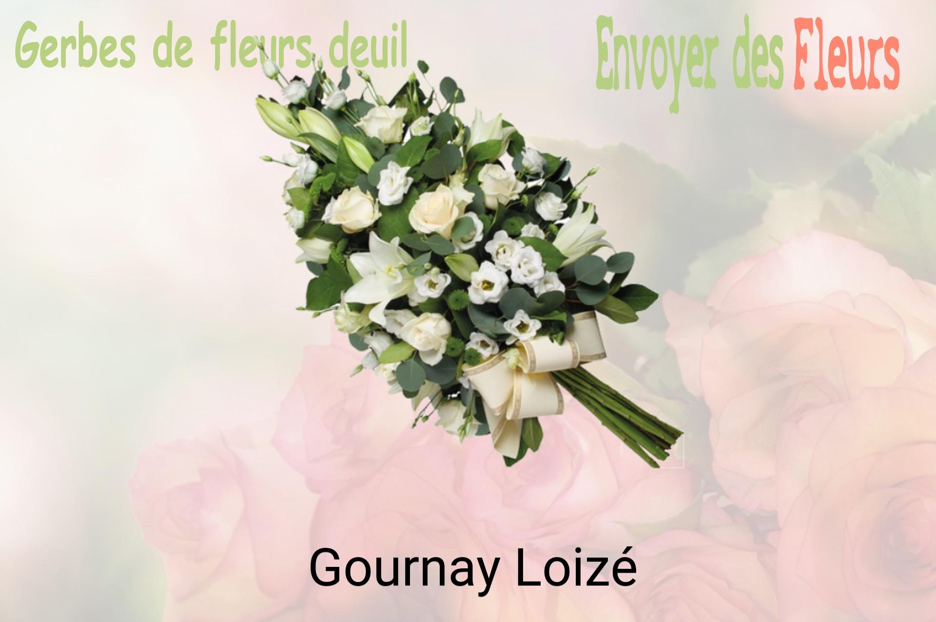 Gerbe de fleurs de deuil livrée à Gournay-Loizé